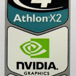 Original AMD 64 Athlon X2 / NVIDIA / Broadcom Sticker [217]