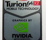 Original Turion 64 X2 / NVIDIA / WIFI Sticker 18 x 43.5mm [221]