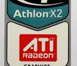 Original AMD 64 Athlon X2/ ATI / Fujitsu Siemens Sticker 18 x 43.5mm [242]