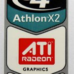 Original AMD 64 Athlon X2/ ATI / Fujitsu Siemens Sticker 18 x 43.5mm [242]