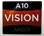 Original AMD VISION A10 Sticker 16.5 x 19.5mm [708]