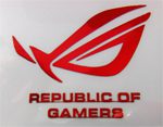 ASUS REPUBLIC OF GAMERS RED Metal Sticker 50 x 42mm [717]