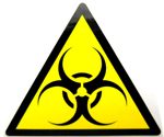 Biohazard Sticker 43 x 50mm [759]