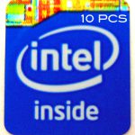 10 pieces of Original Intel Inside Sticker 13 x 15mm / 1/2" x 5/8" [935x10]