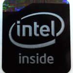 Original 4th Generation Intel Inside Black Sticker 16 x 19mm [763]