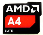 Original AMD A4 Elite Sticker 16 x 20mm [772]