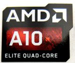 Original AMD A10 Elite Sticker 16 x 20mm [775]