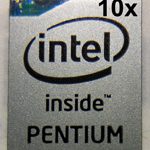 10 pieces of Original Intel Pentium Inside Sticker / Badge / Emblem 12 x 16mm [781x10]