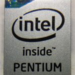 Original Intel Pentium Inside Sticker / Badge / Emblem 12 x 16mm [781]