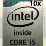 10 pieces of Original Intel Core i5 Inside Sticker / Badge / Emblem 12 x 16mm [783x10]