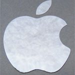 Apple Chrome Metal Sticker 30 x 38mm [792]