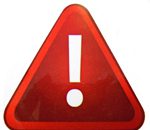 Warning / Attention / Vorsicht Sticker 50 x 50mm [795]