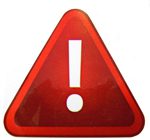 Warning / Attention / Vorsicht Sticker 50 x 50mm [795]