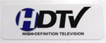 HDTV (High Definition Television) Sticker 14 x 38mm [802]