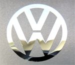 Volkswagen Polished Metal Sticker 30mm [812]
