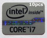 10 Pieces of Original Intel Core i7 Inside Sticker Silver Edition 15.5 x 21mm [827x10]