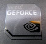 NVIDIA GEFORCE Polished Metal Sticker 18 x 18mm [828]