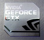 NVIDIA GEFORCE GTX Polished Metal Sticker 18mm x 18mm [830]