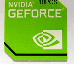 10 Pieces of Original NVIDIA GEFORCE Sticker 20mm x20 mm [910x10]