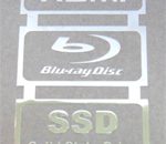 HDMI, Blu-ray Disc, SSD (Solid State Drive) Metal Sticker 20mm x 31mm [838]