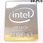 10 pieces of Intel Core i3 Inside Polished Metal Sticker 16 x 21mm [839x10]