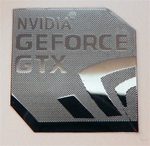 NVIDIA GEFORCE GTX Polished Metal Sticker 18mm x 18mm [840]