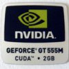 Original NVIDIA GEFORCE  GT555M CUDA 2GB Sticker 18mm x 18mm [851]