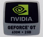 Original NVIDIA GEFORCE  GT 630M  2GB Sticker 18mm x 18mm [855]