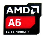 Original AMD A6 Elite Mobility Sticker 16 x 20mm [863]