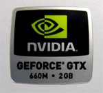 Original NVIDIA Geforce GTX 660M 2GB Sticker 18 x 18mm [866]