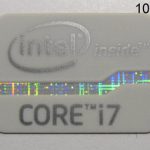 10 pieces of Original Intel Core i7 Inside Sticker White Edition 15.5mm x 21mm [870x10]