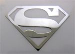 Superman /  Man of Steel Metal Aufkleber / Sticker 33 x 45mm [871]