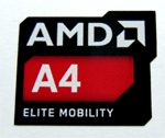 Original AMD A4 Elite Mobility Sticker 16 x 20mm [873]