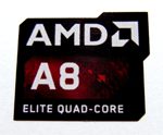 Original AMD A8 Elite QUAD-CORE Sticker 16 x 20mm [874]