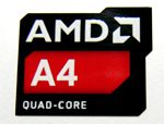 Original AMD A4 QUAD-CORE Sticker 16 x 20mm [875]