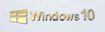 Microsoft Windows 10 Metal Sticker 6mm x 30mm [877]