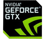 Original NVIDIA GEFORCE GTX Sticker 17.5mm x 17.5mm [879]