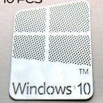 10 pieces of Microsoft Windows 10 Metal Sticker 16 x 23mm [882x10]