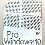 10 pieces of Microsoft Windows 10 Pro Metal Sticker 16 x 23mm [883x10]