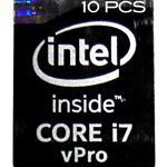 10 pieces of Original Intel Core i7 vPro Inside Sticker 16 x 21mm [884x10]