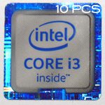 10 pieces of Original Intel Core i3 Inside Sticker 18mm x 18mm [886x10]