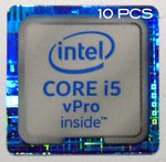 10 pieces of Original Intel Core i5 vPro Inside Sticker 18mm x 18mm [889x10]