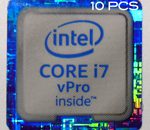 10 pieces of Original Intel Core i7 vPro Inside Sticker 18mm x 18mm [890x10]