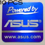 10 pieces of Powered by ASUS Metal Badge 20x 20mm [896x10]