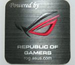 Powered by REPUBLIC OF GAMERS Metal Badge 25x 25mm [897]