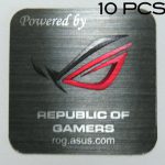 10 pieces of Powered by REPUBLIC OF GAMERS Metal Badge 25x 25mm [897x10]
