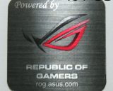 10 pieces of Powered by REPUBLIC OF GAMERS Metal Badge 25x 25mm [897x10]