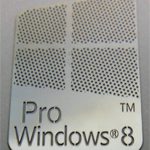 Microsoft Windows 8 Pro metal sticker 16mm x 23mm [900]