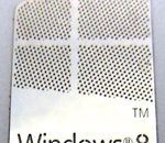 Microsoft Windows 8 metal sticker 16mm x 23mm [901]
