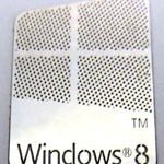 Microsoft Windows 8 metal sticker 16mm x 23mm [901]